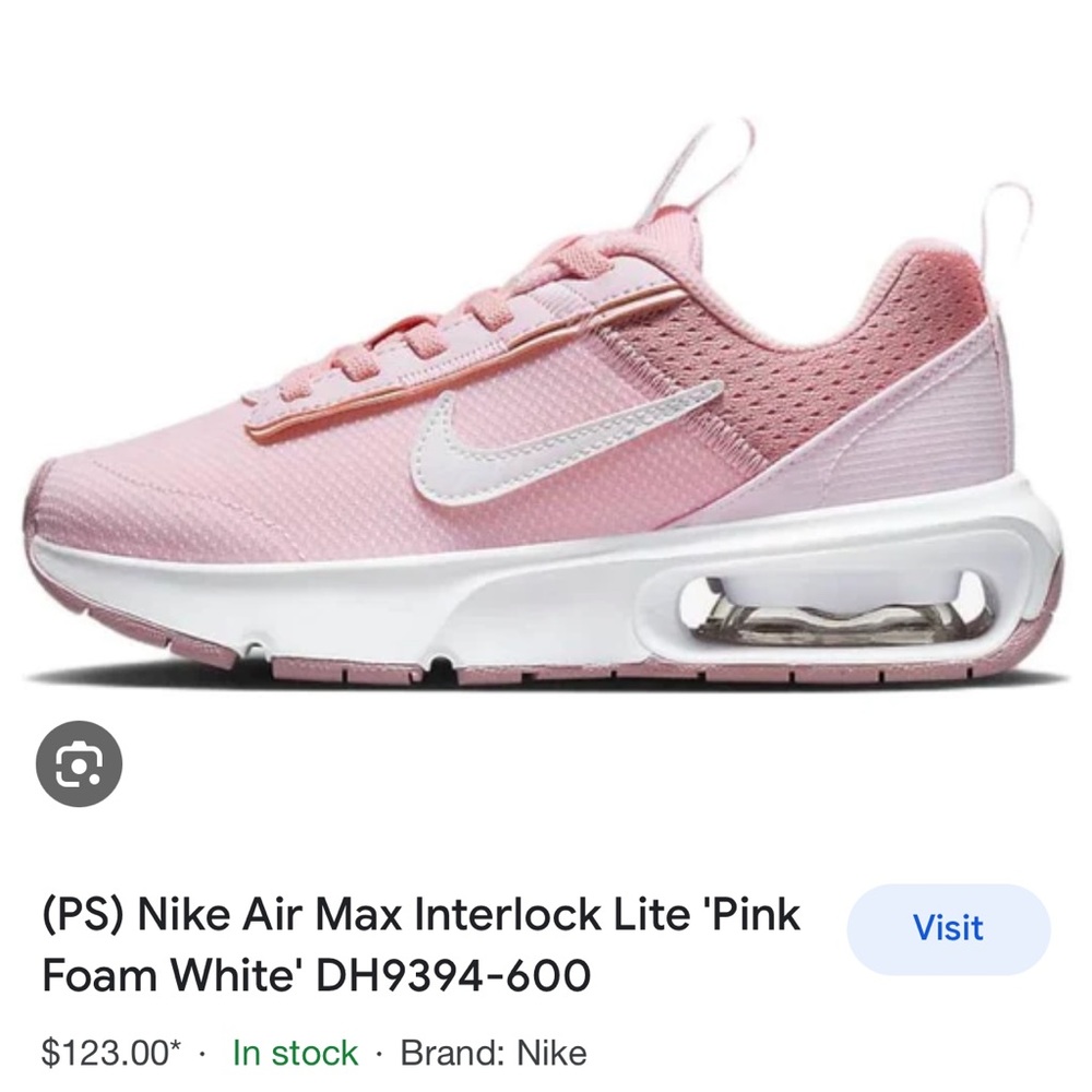 AirMax girls pink size 12.5